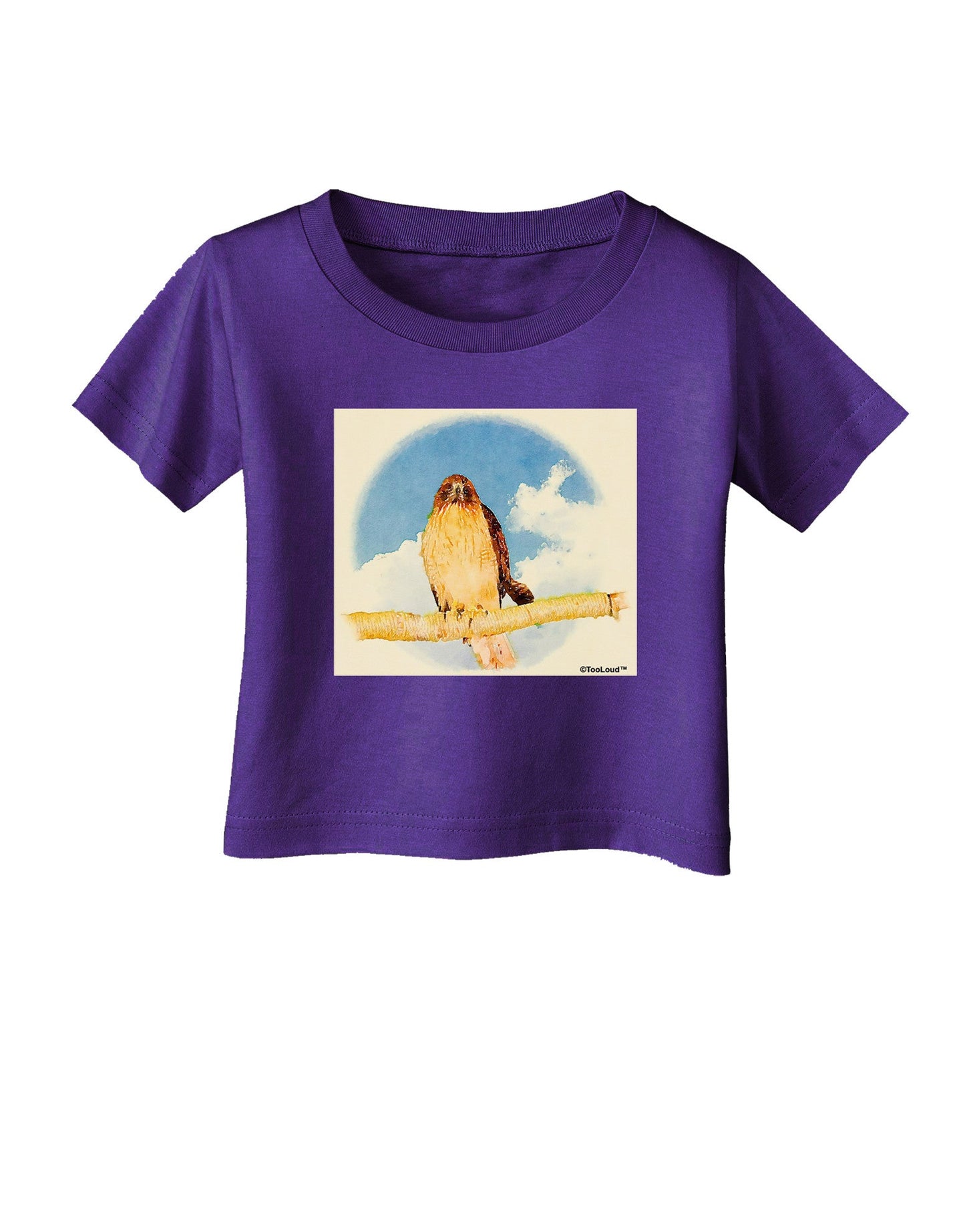 Red-tailed Hawk Infant T-Shirt Dark-Infant T-Shirt-TooLoud-Purple-06-Months-Davson Sales
