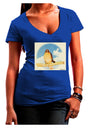 Red-tailed Hawk Juniors V-Neck Dark T-Shirt-Womens V-Neck T-Shirts-TooLoud-Royal-Blue-Juniors Fitted Small-Davson Sales