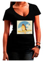 Red-tailed Hawk Juniors V-Neck Dark T-Shirt-Womens V-Neck T-Shirts-TooLoud-Black-Juniors Fitted Small-Davson Sales