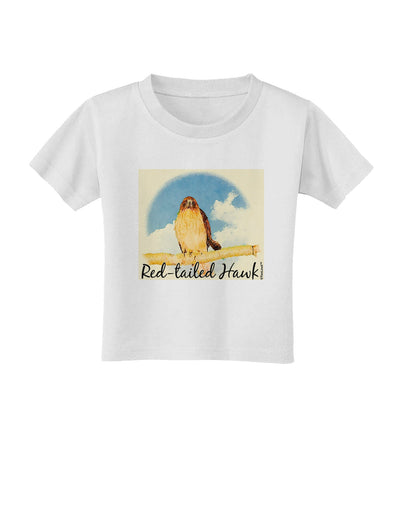 Red-tailed Hawk Text Toddler T-Shirt-Toddler T-Shirt-TooLoud-White-2T-Davson Sales