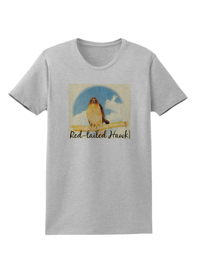 Red-tailed Hawk Text Womens T-Shirt-Womens T-Shirt-TooLoud-AshGray-X-Small-Davson Sales