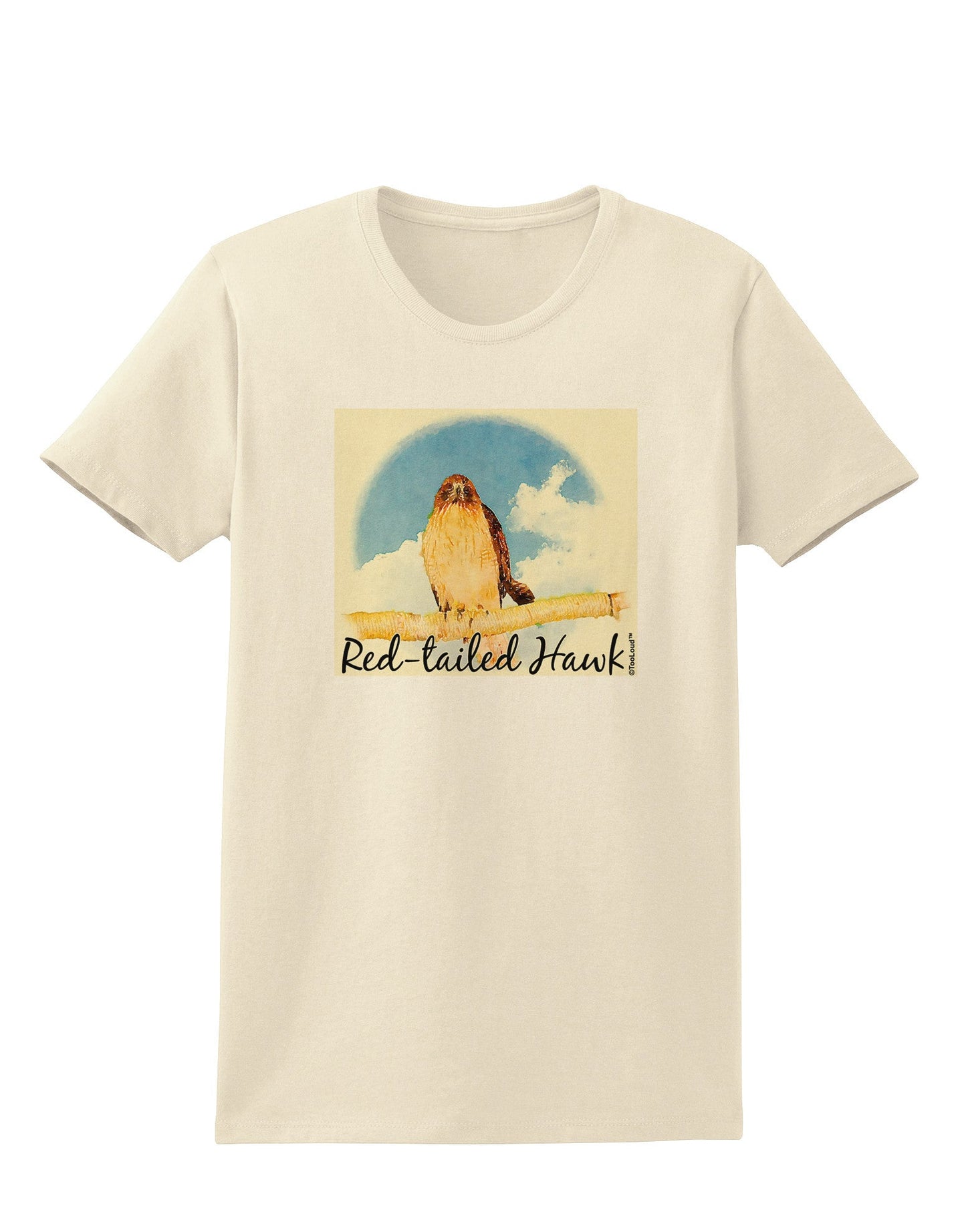 Red-tailed Hawk Text Womens T-Shirt-Womens T-Shirt-TooLoud-Natural-X-Small-Davson Sales