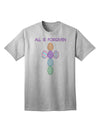 Redemption Collection: 'All is Forgiven' Cross Faux Applique Adult T-Shirt-Mens T-shirts-TooLoud-AshGray-Small-Davson Sales