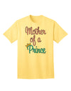 Regal Affinity: Coordinated Mom and Son Adult T-Shirt Set - Mother of a Prince Design by TooLoud-Mens T-shirts-TooLoud-Yellow-Small-Davson Sales