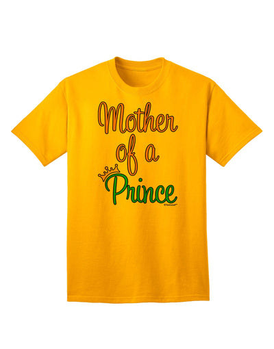 Regal Affinity: Coordinated Mom and Son Adult T-Shirt Set - Mother of a Prince Design by TooLoud-Mens T-shirts-TooLoud-Gold-Small-Davson Sales