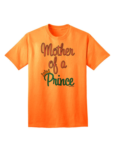 Regal Affinity: Coordinated Mom and Son Adult T-Shirt Set - Mother of a Prince Design by TooLoud-Mens T-shirts-TooLoud-Neon-Orange-Small-Davson Sales