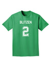 Reindeer Jersey - Blitzen 2 Adult Dark T-Shirt-Mens T-Shirt-TooLoud-Kelly-Green-Small-Davson Sales