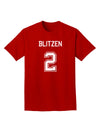 Reindeer Jersey - Blitzen 2 Adult Dark T-Shirt-Mens T-Shirt-TooLoud-Red-Small-Davson Sales