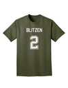 Reindeer Jersey - Blitzen 2 Adult Dark T-Shirt-Mens T-Shirt-TooLoud-Military-Green-Small-Davson Sales