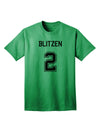 Reindeer Jersey - Blitzen 2 Adult T-Shirt-Mens T-Shirt-TooLoud-Kelly-Green-Small-Davson Sales