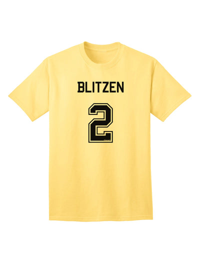 Reindeer Jersey - Blitzen 2 Adult T-Shirt-Mens T-Shirt-TooLoud-Yellow-Small-Davson Sales