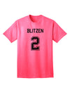 Reindeer Jersey - Blitzen 2 Adult T-Shirt-Mens T-Shirt-TooLoud-Neon-Pink-Small-Davson Sales