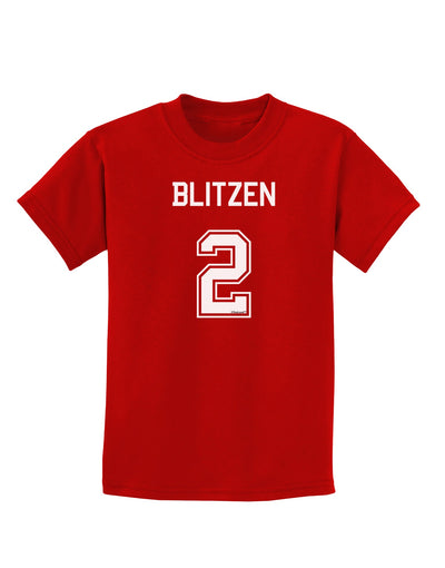 Reindeer Jersey - Blitzen 2 Childrens Dark T-Shirt-Childrens T-Shirt-TooLoud-Red-X-Small-Davson Sales