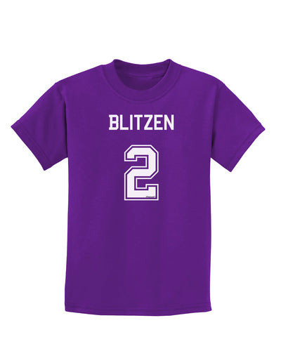 Reindeer Jersey - Blitzen 2 Childrens Dark T-Shirt-Childrens T-Shirt-TooLoud-Purple-X-Small-Davson Sales