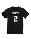 Reindeer Jersey - Blitzen 2 Childrens Dark T-Shirt-Childrens T-Shirt-TooLoud-Black-X-Small-Davson Sales