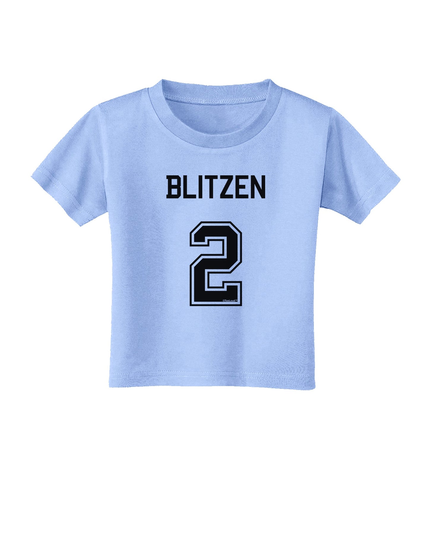 Reindeer Jersey - Blitzen 2 Toddler T-Shirt-Toddler T-Shirt-TooLoud-Aquatic-Blue-2T-Davson Sales