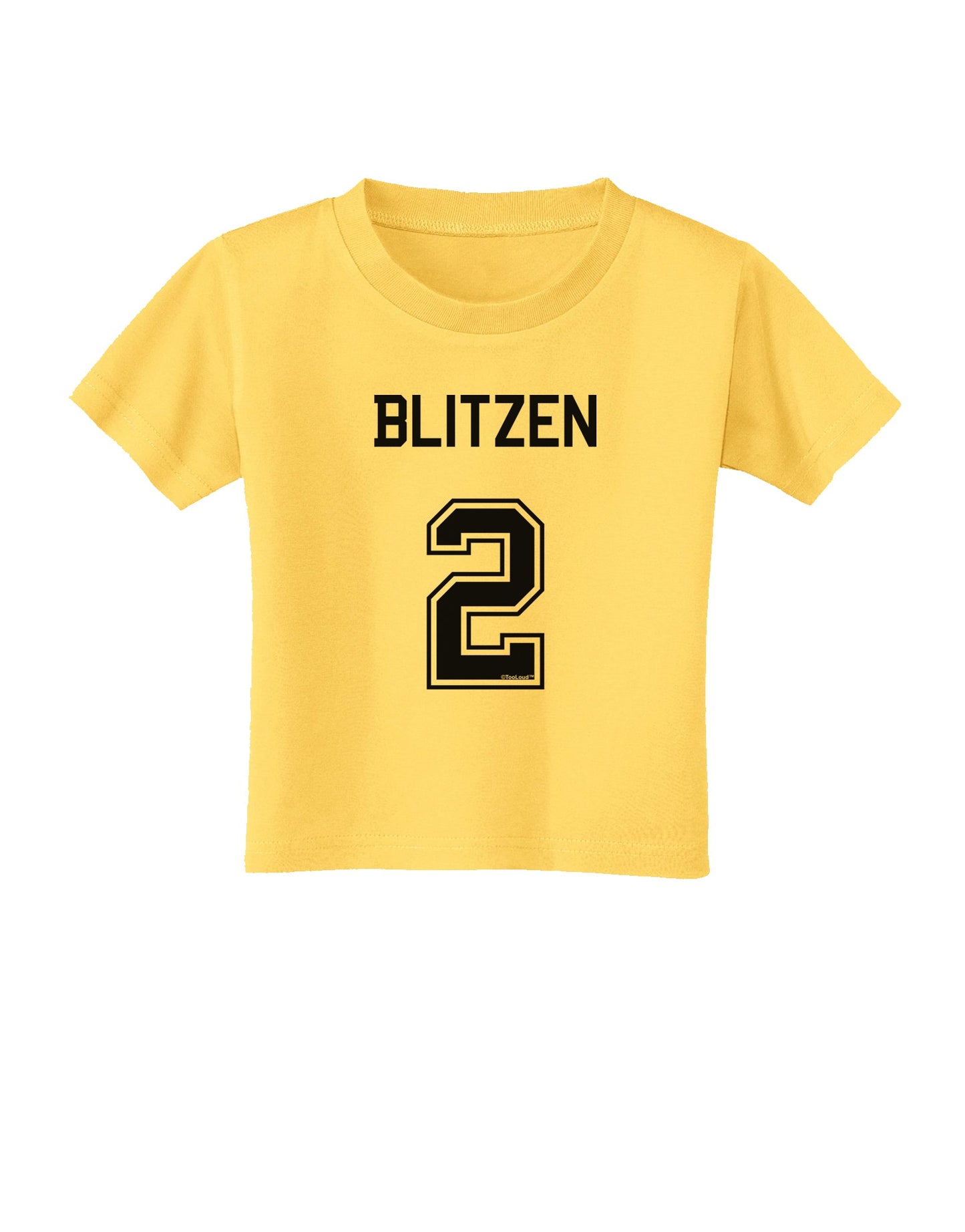 Reindeer Jersey - Blitzen 2 Toddler T-Shirt-Toddler T-Shirt-TooLoud-Yellow-2T-Davson Sales
