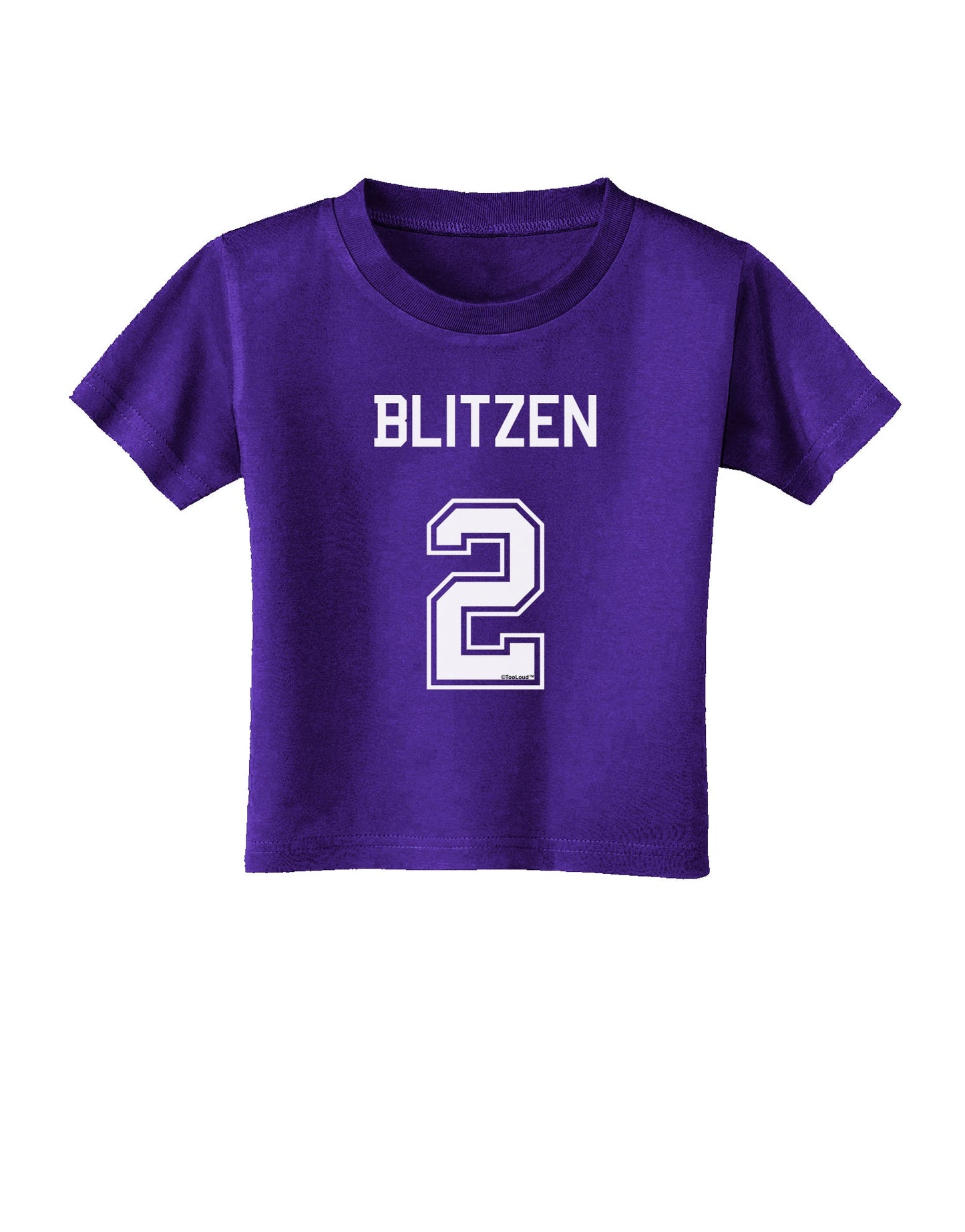 Reindeer Jersey - Blitzen 2 Toddler T-Shirt Dark-Toddler T-Shirt-TooLoud-Purple-2T-Davson Sales