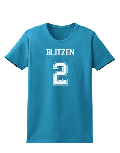 Reindeer Jersey - Blitzen 2 Womens Dark T-Shirt-Womens T-Shirt-TooLoud-Turquoise-X-Small-Davson Sales