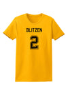 Reindeer Jersey - Blitzen 2 Womens T-Shirt-Womens T-Shirt-TooLoud-Gold-X-Small-Davson Sales