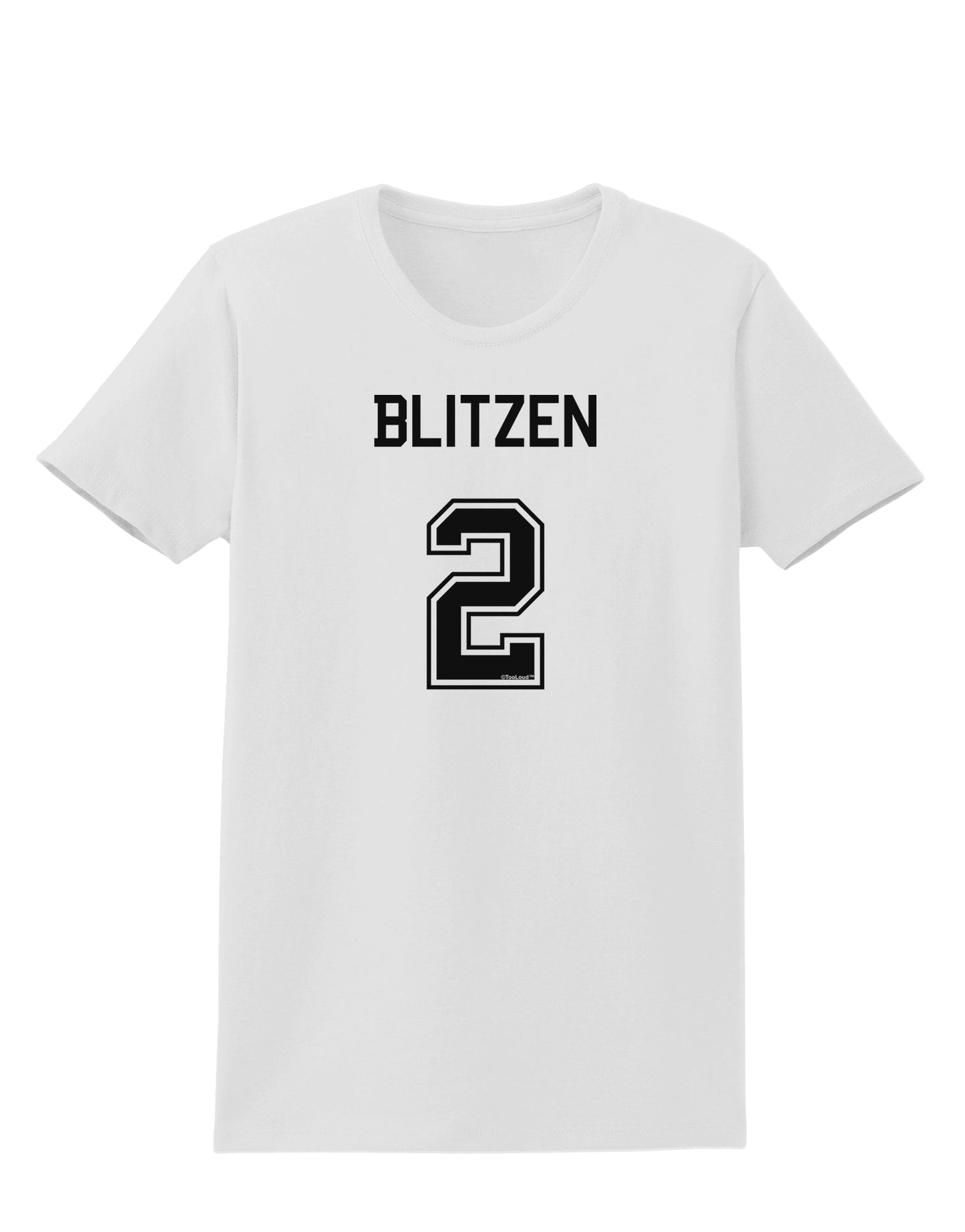 Reindeer Jersey - Blitzen 2 Womens T-Shirt-Womens T-Shirt-TooLoud-White-X-Small-Davson Sales