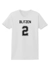 Reindeer Jersey - Blitzen 2 Womens T-Shirt-Womens T-Shirt-TooLoud-White-X-Small-Davson Sales