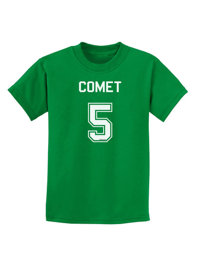 Reindeer Jersey - Comet 5 Childrens Dark T-Shirt-Childrens T-Shirt-TooLoud-Kelly-Green-X-Small-Davson Sales