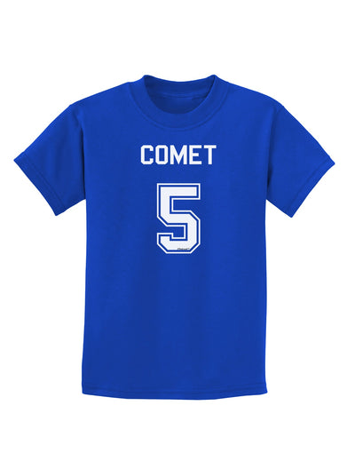 Reindeer Jersey - Comet 5 Childrens Dark T-Shirt-Childrens T-Shirt-TooLoud-Royal-Blue-X-Small-Davson Sales