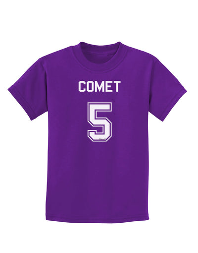 Reindeer Jersey - Comet 5 Childrens Dark T-Shirt-Childrens T-Shirt-TooLoud-Purple-X-Small-Davson Sales