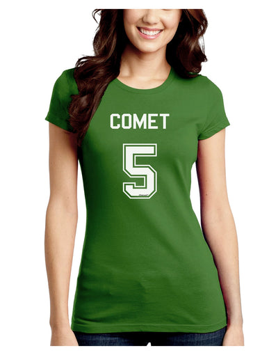 Reindeer Jersey - Comet 5 Juniors Crew Dark T-Shirt-T-Shirts Juniors Tops-TooLoud-Kiwi-Green-Juniors Fitted XS-Davson Sales