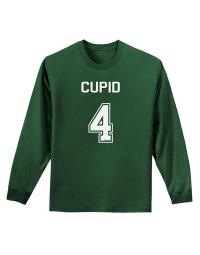 Reindeer Jersey - Cupid 4 Adult Long Sleeve Dark T-Shirt-TooLoud-Dark-Green-Small-Davson Sales