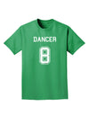 Reindeer Jersey - Dancer 8 Adult Dark T-Shirt-Mens T-Shirt-TooLoud-Kelly-Green-Small-Davson Sales