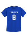 Reindeer Jersey - Dancer 8 Childrens Dark T-Shirt-Childrens T-Shirt-TooLoud-Royal-Blue-X-Small-Davson Sales