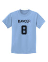 Reindeer Jersey - Dancer 8 Childrens T-Shirt-Childrens T-Shirt-TooLoud-Light-Blue-X-Small-Davson Sales