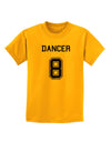 Reindeer Jersey - Dancer 8 Childrens T-Shirt-Childrens T-Shirt-TooLoud-Gold-X-Small-Davson Sales