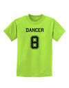 Reindeer Jersey - Dancer 8 Childrens T-Shirt-Childrens T-Shirt-TooLoud-Lime-Green-X-Small-Davson Sales