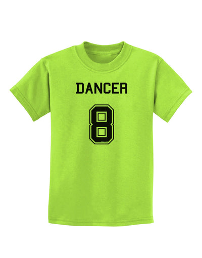 Reindeer Jersey - Dancer 8 Childrens T-Shirt-Childrens T-Shirt-TooLoud-Lime-Green-X-Small-Davson Sales