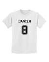 Reindeer Jersey - Dancer 8 Childrens T-Shirt-Childrens T-Shirt-TooLoud-White-X-Small-Davson Sales