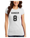 Reindeer Jersey - Dancer 8 Juniors T-Shirt-Womens Juniors T-Shirt-TooLoud-White-Juniors Fitted XS-Davson Sales
