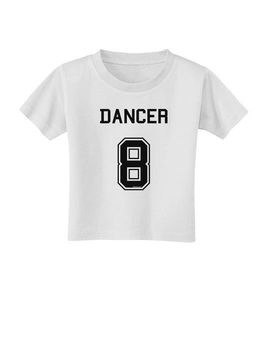 Reindeer Jersey - Dancer 8 Toddler T-Shirt-Toddler T-Shirt-TooLoud-White-2T-Davson Sales