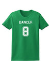 Reindeer Jersey - Dancer 8 Womens Dark T-Shirt-Womens T-Shirt-TooLoud-Kelly-Green-X-Small-Davson Sales