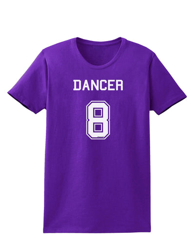 Reindeer Jersey - Dancer 8 Womens Dark T-Shirt-Womens T-Shirt-TooLoud-Purple-X-Small-Davson Sales