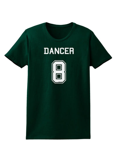 Reindeer Jersey - Dancer 8 Womens Dark T-Shirt-Womens T-Shirt-TooLoud-Forest-Green-Small-Davson Sales