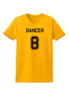 Reindeer Jersey - Dancer 8 Womens T-Shirt-Womens T-Shirt-TooLoud-Gold-X-Small-Davson Sales