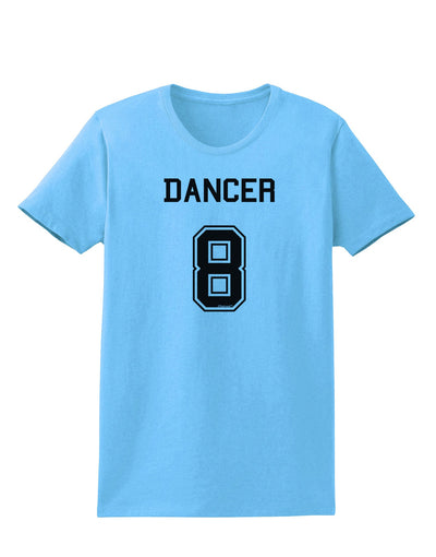 Reindeer Jersey - Dancer 8 Womens T-Shirt-Womens T-Shirt-TooLoud-Aquatic-Blue-X-Small-Davson Sales