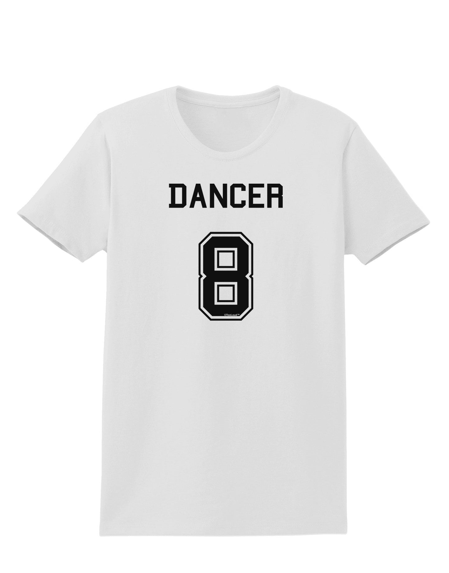 Reindeer Jersey - Dancer 8 Womens T-Shirt-Womens T-Shirt-TooLoud-White-X-Small-Davson Sales