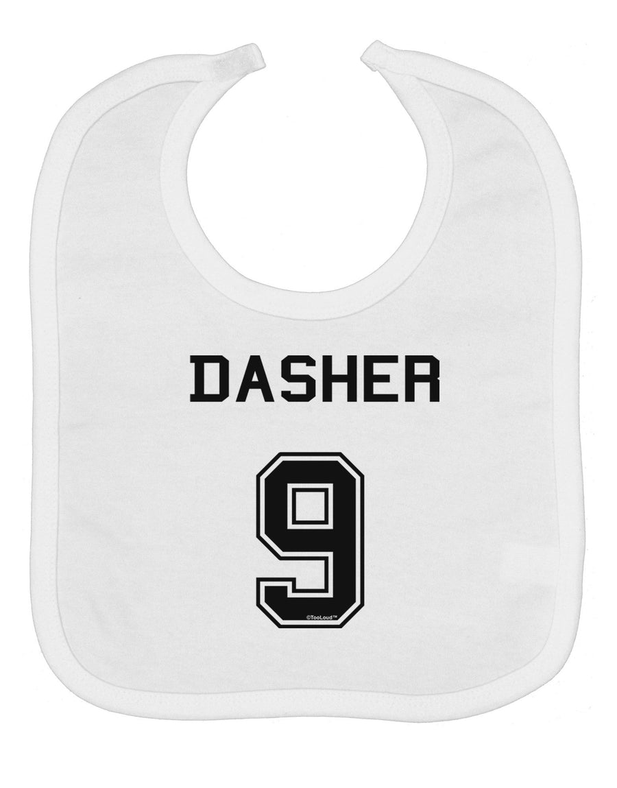 Reindeer Jersey - Dasher 9 Baby Bib