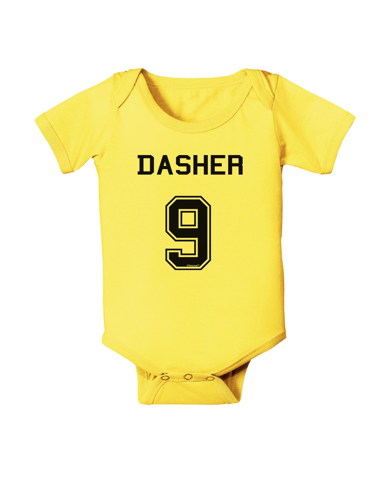 Reindeer Jersey - Dasher 9 Baby Romper Bodysuit-Baby Romper-TooLoud-Yellow-06-Months-Davson Sales