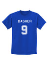 Reindeer Jersey - Dasher 9 Childrens Dark T-Shirt-Childrens T-Shirt-TooLoud-Royal-Blue-X-Small-Davson Sales