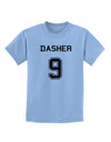 Reindeer Jersey - Dasher 9 Childrens T-Shirt-Childrens T-Shirt-TooLoud-Light-Blue-X-Small-Davson Sales